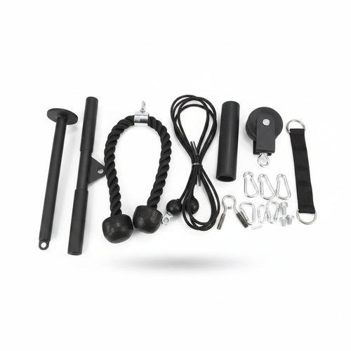 Sistema de polea casero (kit DIY) con cuerda y accesorios
