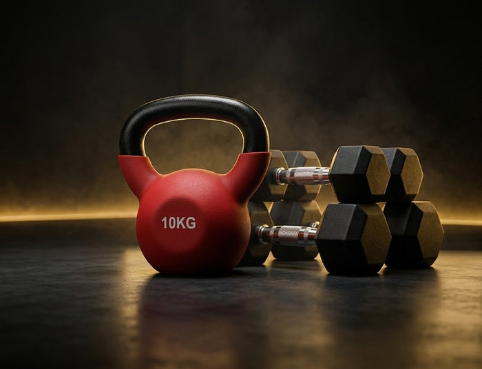 Mancuernas y kettlebells