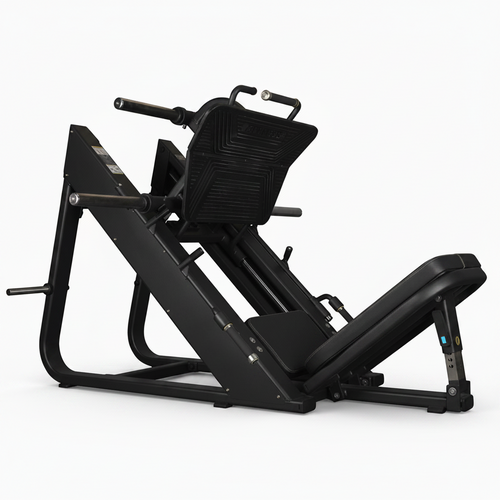 Prensa de piernas 45° compacta de carga de discos (200 × 161 cm)