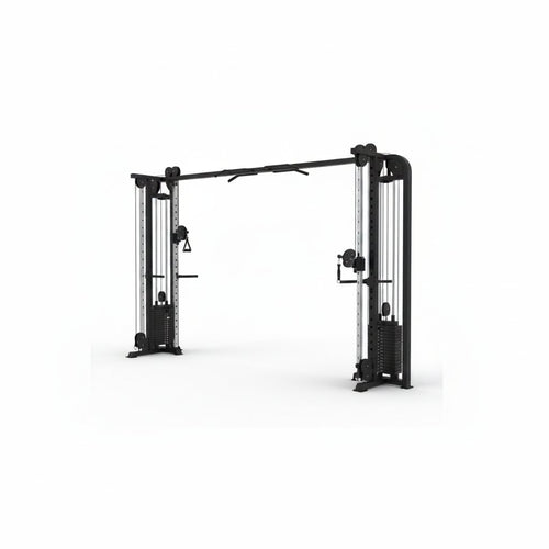Cruce de poleas (crossover) con 2 torres de placas de 100 kg
