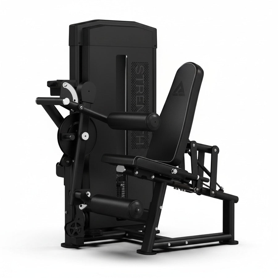 Máquina de curl femoral y extensión de cuádriceps de placas