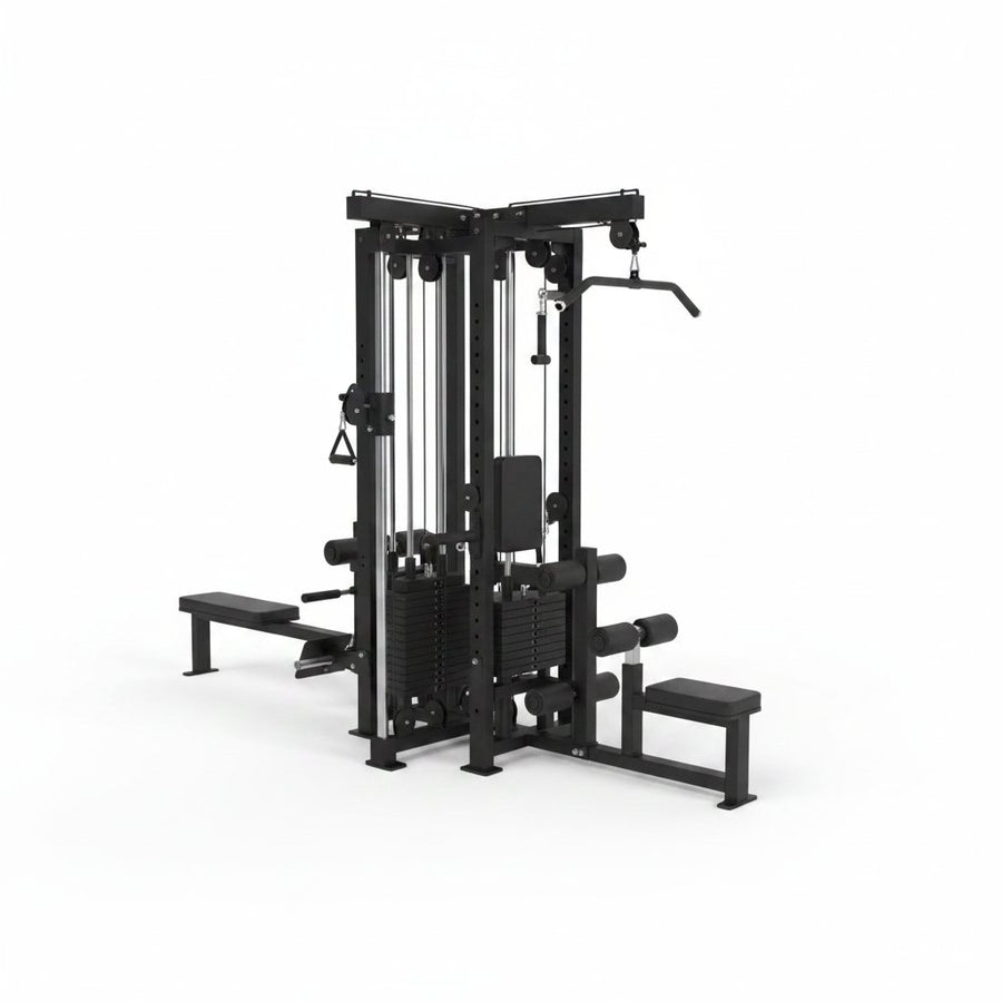 Multiestación de 4 puestos con placas de 100 kg