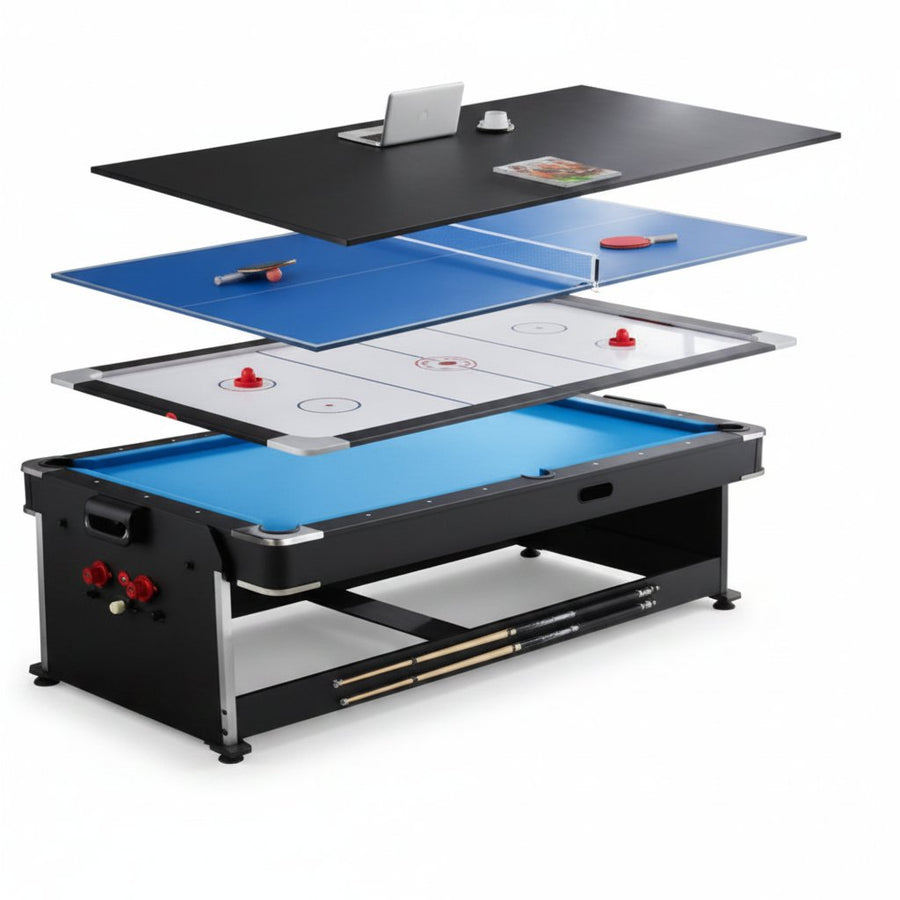 Mesa de billar 3 en 1 de 7 pies