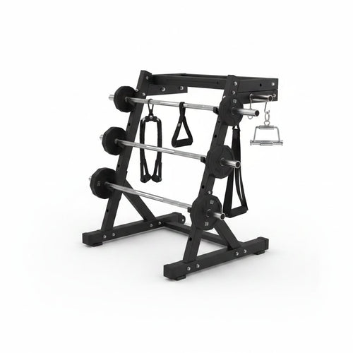 Soporte para barras y agarres de polea