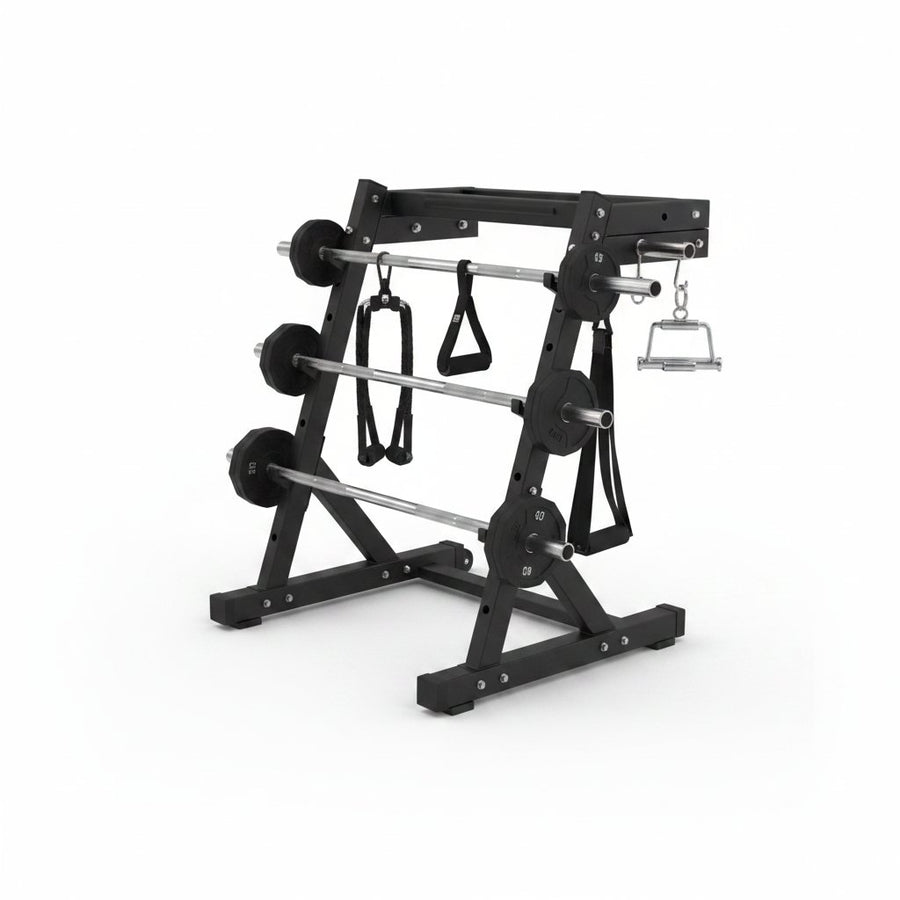 Soporte para barras y agarres de polea