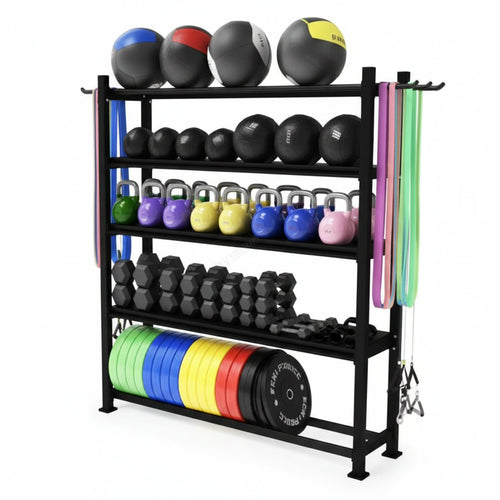 Estantería de 5 niveles para material de gimnasio