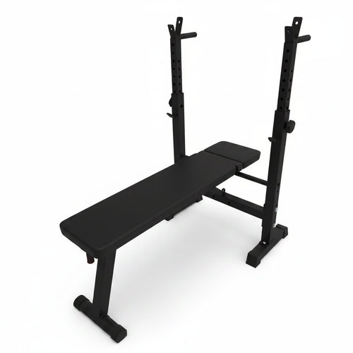 Banco de press banca con soporte de barra (para casa)